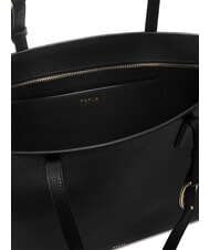 FURLA AVA Borsa shopping grande in pelle nero+nero int - Borse Donna - 7