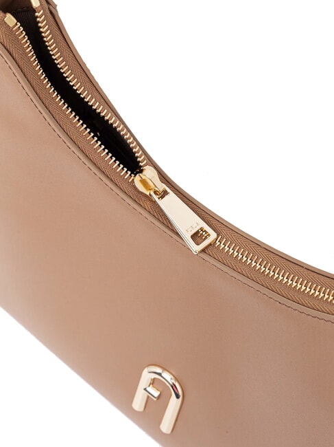 DIAMANTE Frame bag in pelle toffee - Borse Donna