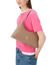FURLA DIAMANTE Frame bag in pelle toffee - Borse Donna - 5