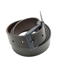 CERRUTI REVERSIBLE Cintura doubleface in pelle nero/testa di moro - Cinture - 4