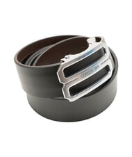 CERRUTI DOUBLEFACE Cintura reversibile in pelle nero/testa di moro - Cinture - 3