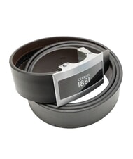 CERRUTI 1881 Cintura doubleface in pelle nero/testa di moro - Cinture - 3