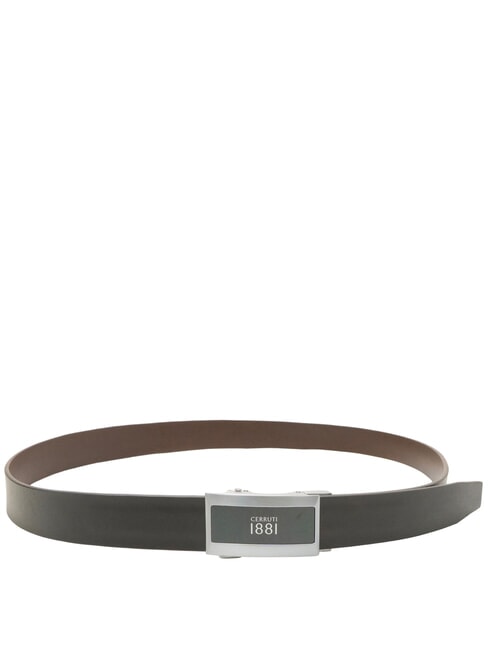 1881 Cintura doubleface in pelle nero/testa di moro - Cinture