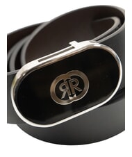 CERRUTI DOUBLE R Cintura in pelle nero/testa di moro - Cinture - 3