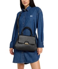 COCCINELLE TALEA Borsa a cartelletta in pelle con tracolla Nero - Borse Donna - 4