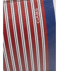 GABS BEYONCE Pochette in pelle righe fuoco+inchiostro blu - Borse Donna - 3