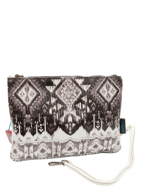 BEYONCE Pochette in pelle azteco toni bianco/nero - Borse Donna