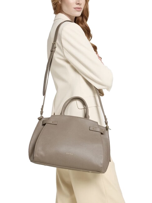 KLICHE Borsa in pelle con tracolla light grey - Borse Donna