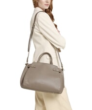 COCCINELLE KLICHE Borsa in pelle con tracolla light grey - Borse Donna - 4