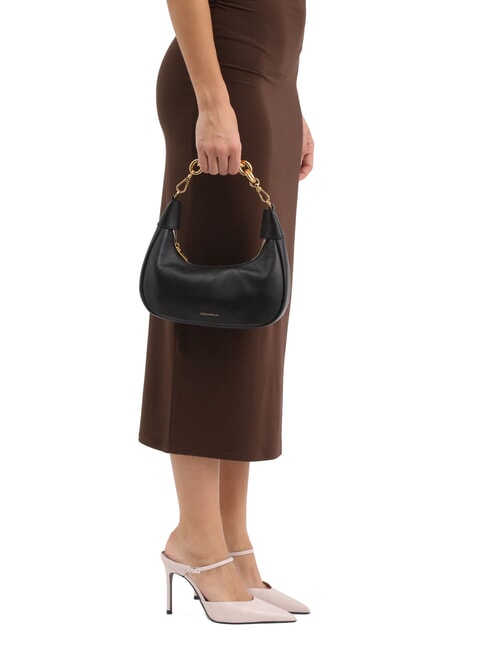 ISIDE Borsa in pelle a spalla con tracolla Nero - Borse Donna