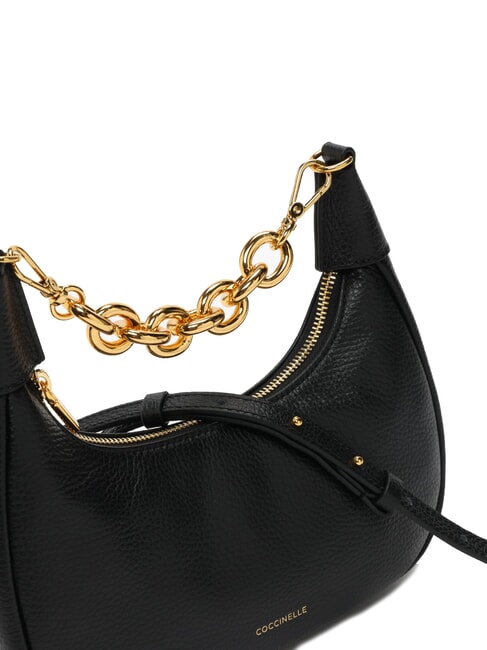 ISIDE Borsa in pelle a spalla con tracolla Nero - Borse Donna