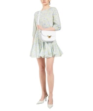 COCCINELLE DEW Borsa tracolla pelle martellata blanco - Borse Donna - 4