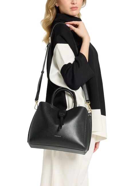 ALBA Borsa tote in pelle martellata Nero - Borse Donna