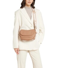 COCCINELLE RAQUEL S Borsa piccola in pelle martellata con tracolla logata skin/gazpacho - Borse Donna - 4