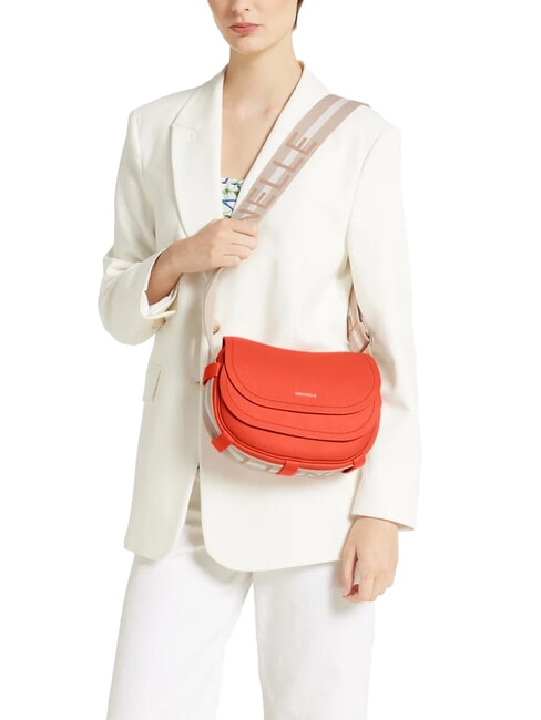 RAQUEL S Borsa piccola in pelle martellata con tracolla logata gazpacho - Borse Donna