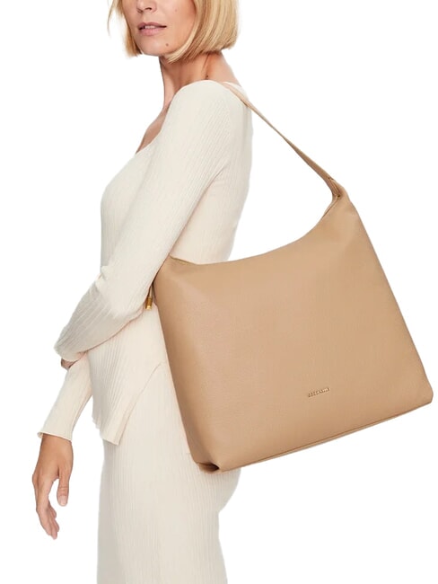 GLEEN Borsa hobo in pelle martellata toasted - Borse Donna