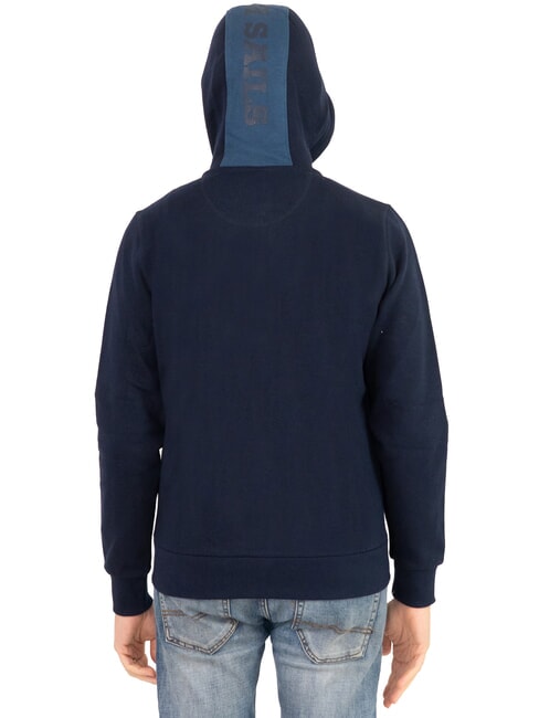 PATCH Felpa full zip con cappuccio navy blue - Felpe Uomo