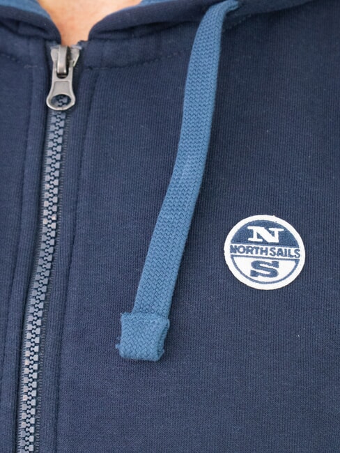 PATCH Felpa full zip con cappuccio navy blue - Felpe Uomo