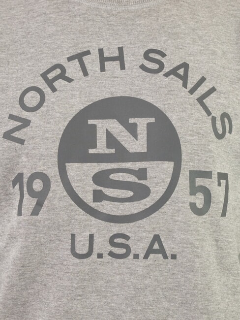 LOGO Felpa a girocollo con maxi stampa medium grey melange - Felpe Uomo