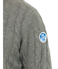 NORTH SAILS N|S Maglione girocollo a trecce medium grey melange - Maglie Uomo - 3