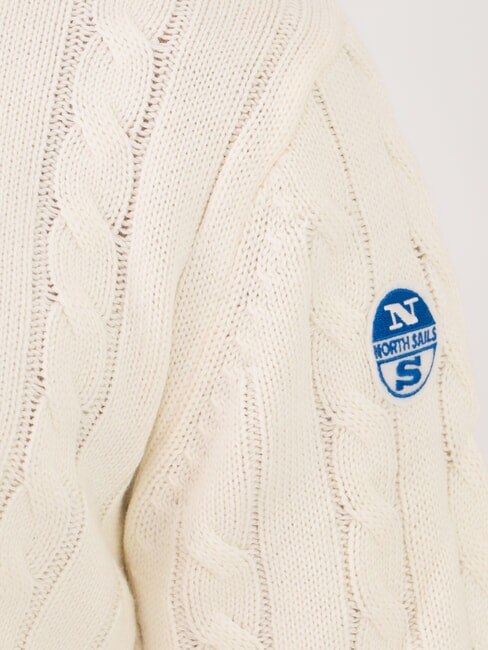 N|S Maglione girocollo a trecce marshmallow - Maglie Uomo