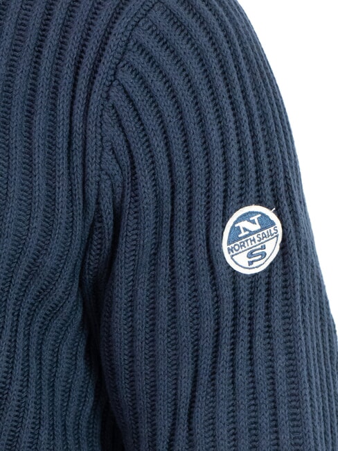 N|S Maglione dolcevita a coste navy blue - Maglie Uomo