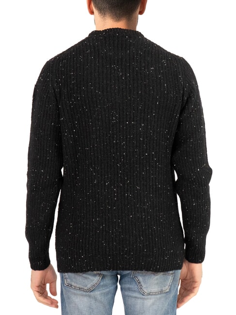 N|S Maglione girocollo melange misto lana black - Maglie Uomo