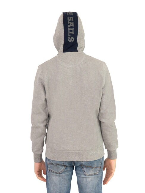 PATCH Felpa full zip con cappuccio medium grey melange - Felpe Uomo