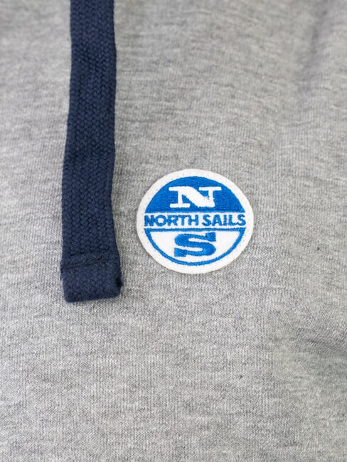 PATCH Felpa full zip con cappuccio medium grey melange - Felpe Uomo