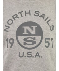 NORTH SAILS LOGO Felpa a girocollo con maxi stampa medium grey melange - Felpe Uomo - 3