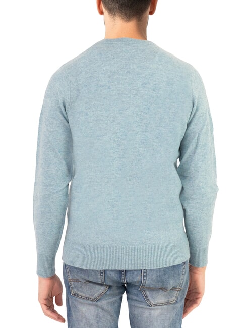 N|S Maglione girocollo ricamo logo dusty blue - Maglie Uomo