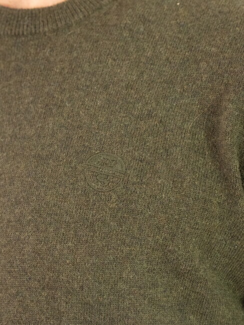 N|S Maglione girocollo ricamo logo ivy green - Maglie Uomo