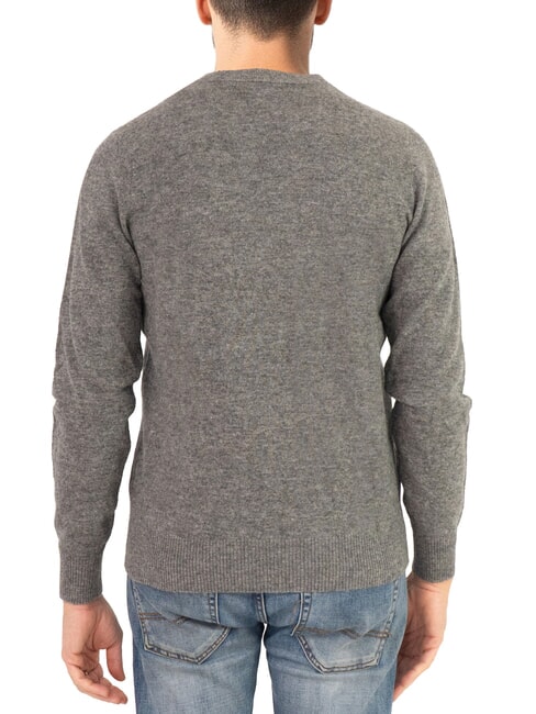 N|S Maglione girocollo ricamo logo medium grey melange - Maglie Uomo