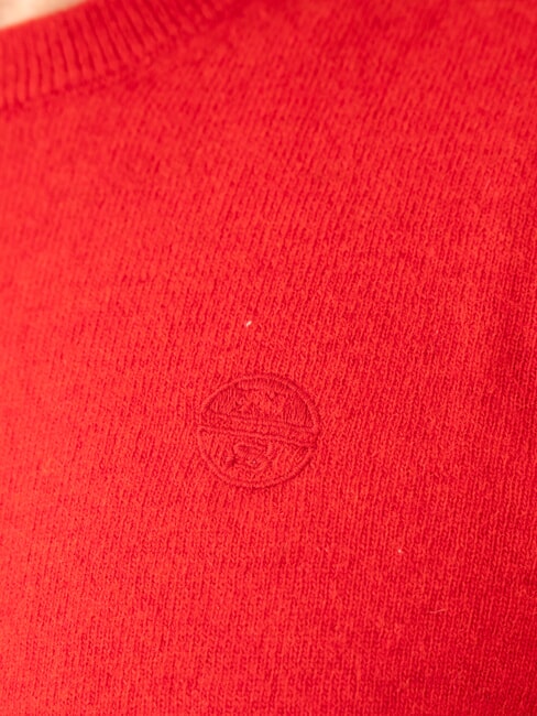 N|S Maglione girocollo ricamo logo pompeian red - Maglie Uomo