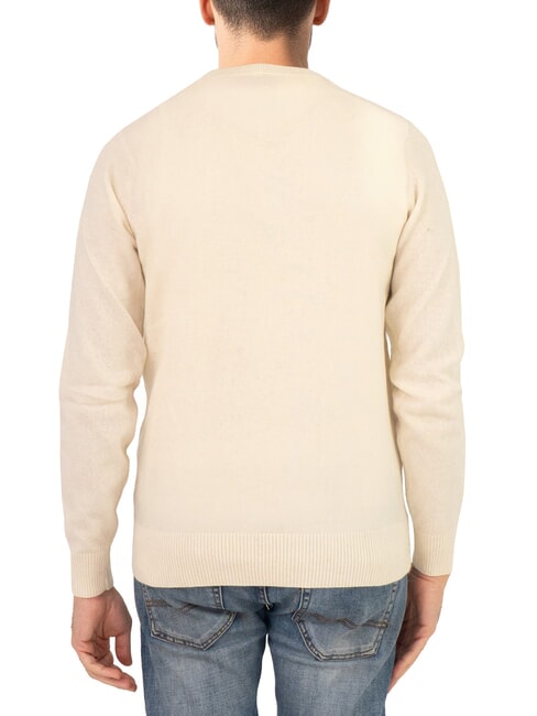 N|S Maglione girocollo ricamo logo marshmallow - Maglie Uomo
