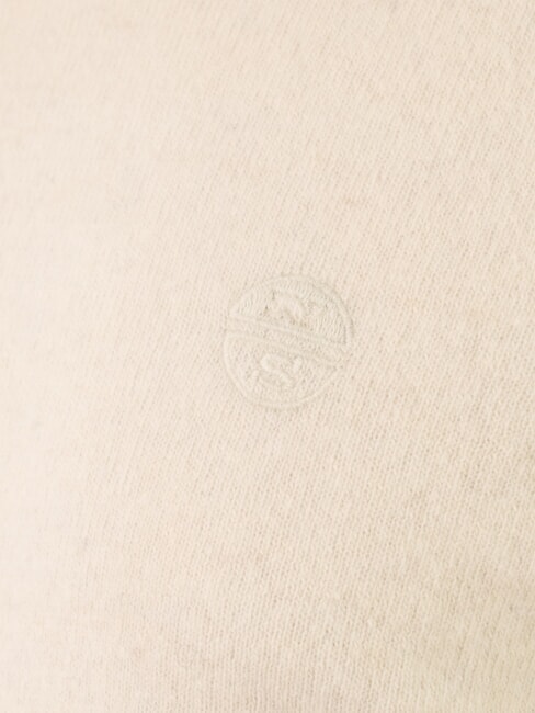 N|S Maglione girocollo ricamo logo marshmallow - Maglie Uomo