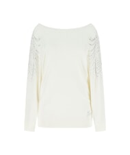 GUESS BAT SLEEVE LORETTA Maglione scollo a barca relaxed fit cremwhi - Maglie Donna - 2
