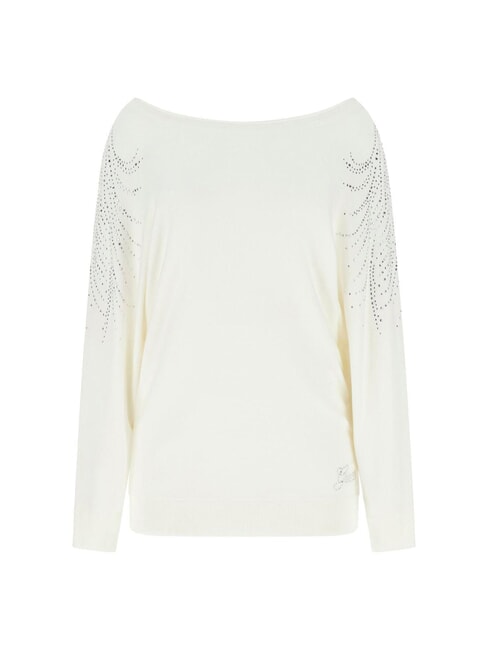 BAT SLEEVE LORETTA Maglione scollo a barca relaxed fit cremwhi - Maglie Donna