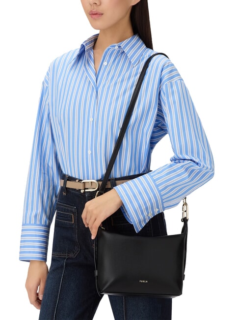 TONIE Borsa piccola in pelle con tracolla Nero - Borse Donna