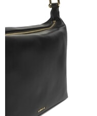 FURLA TONIE Borsa a spalla in pelle con tracolla Nero - Borse Donna - 3