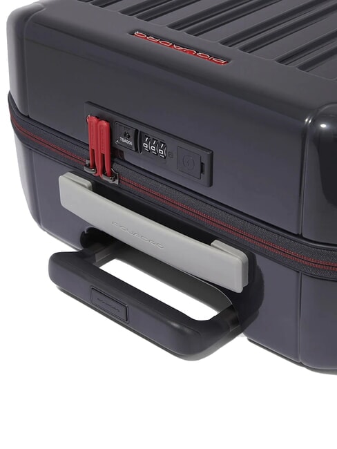 PQ-LIGHT Trolley cabina ultra slim grigio/rosso - Bagagli a mano