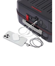 PIQUADRO PQ-LIGHT Trolley cabina ultra slim grigio/rosso - Bagagli a mano - 4