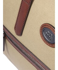 THE BRIDGE STORY Borsone medio in pelle e tessuto naturale/marrone abb. rutenio scuro - Borsoni - 4