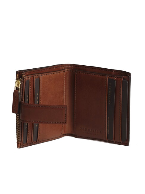 LUCREZIA Portafoglio compatto in pelle MARRONE - Portafogli Donna