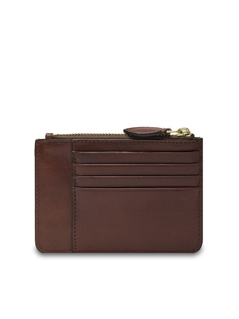 FRIDA Portacarte in pelle con portamonete MARRONE - Portafogli Donna