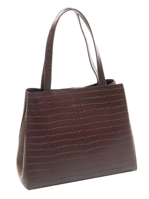 ISABELLE Borsa a spalla, in pelle burgundy - Borse Donna