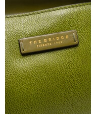 THE BRIDGE CARLOTTA Borsa shopping a spalla in pelle verde fico abb. oro - Borse Donna - 3