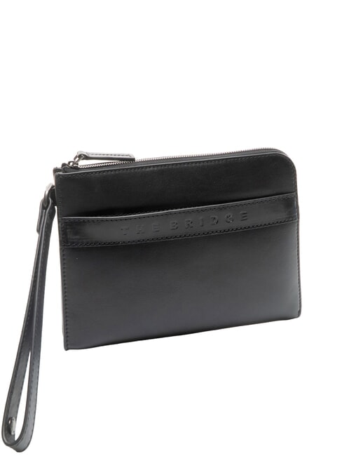 GIACOMO Pochette in pelle nero/rutenio scuro opaco - Borse Donna