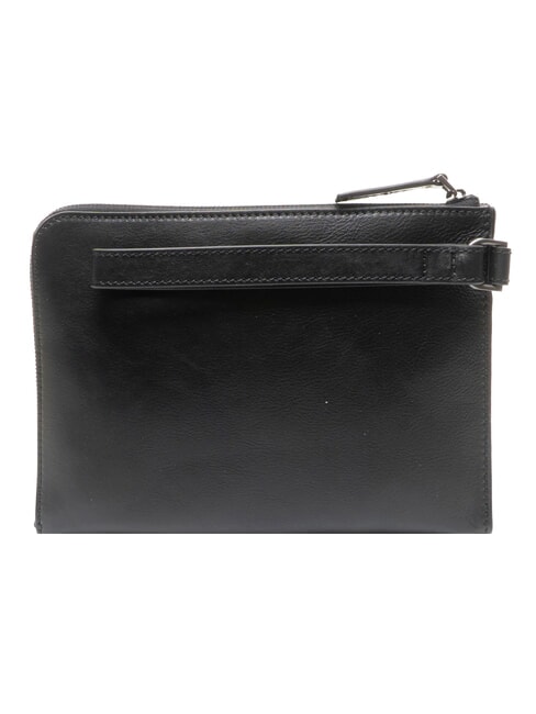 GIACOMO Pochette in pelle nero/rutenio scuro opaco - Borse Donna