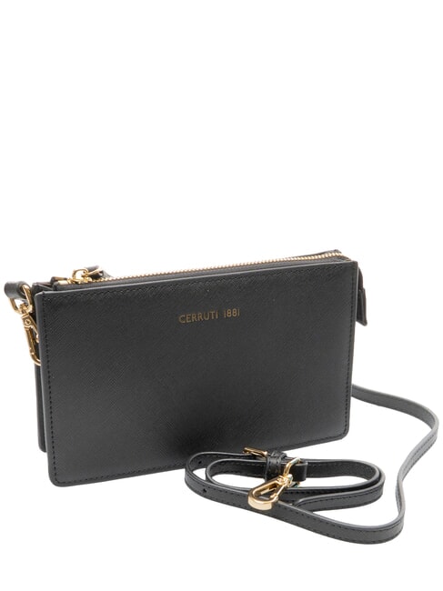 CERRUTIS Pochette con tracolla, in pelle nero - Borse Donna